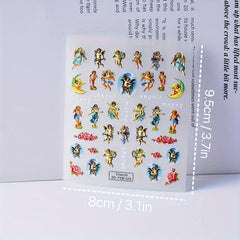 Cupid Love 5D Holographic Nail Stickers Engraved Self Adhesive Decals