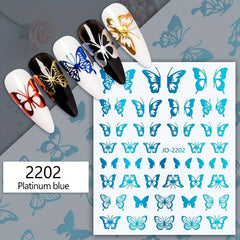 Butterfly Nail Art Stickers Set - Self-Adhesive & Decals for DIY or Salons