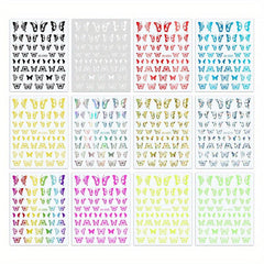 Butterfly Nail Art Stickers Set - Self-Adhesive & Decals for DIY or Salons