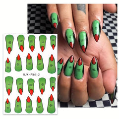 Halloween Nail Art Stickers Ghost Pumpkin Spider Bat Mummy Decals