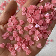 20 Watermelon Pink Heart 3D Resin Nail Charms for Gel & Acrylic