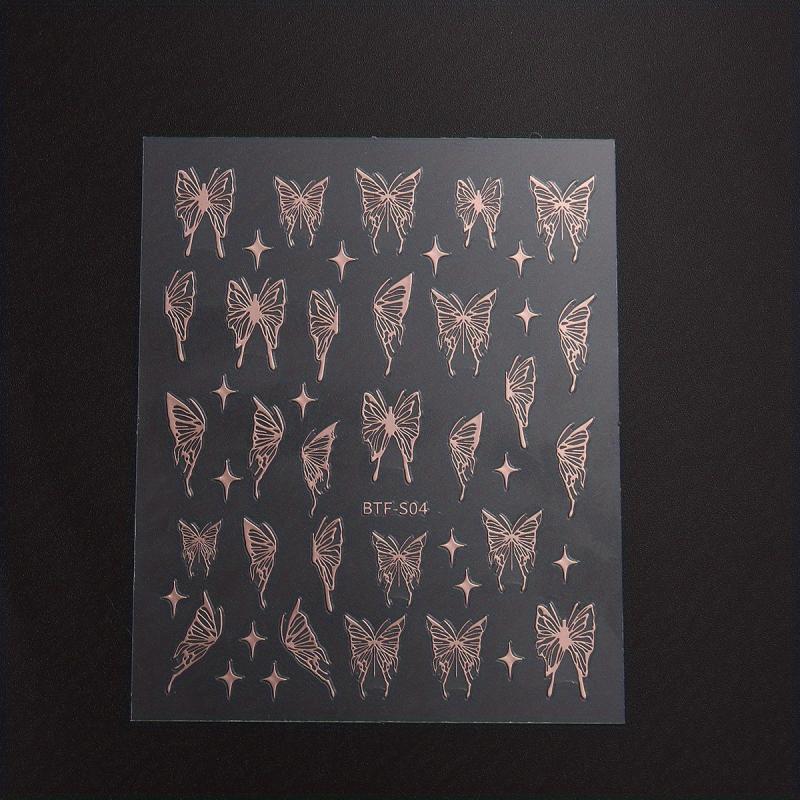 Butterfly Nail Art Sticker Decals 5D Embossed Self Adhesive Nail Accessories