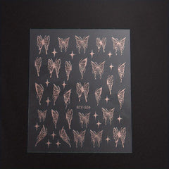 Butterfly Nail Art Sticker Decals 5D Embossed Self Adhesive Nail Accessories