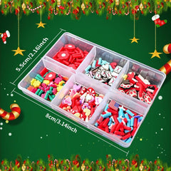 6 Grids Holiday Nail Art 3D Charms - Xmas Halloween Designs