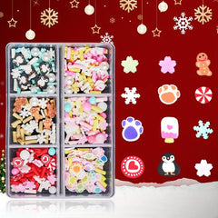 6 Grids Holiday Nail Art 3D Charms - Xmas Halloween Designs