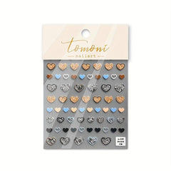 3D Nail Art Sticky Tabs Summer Heart Manicure Art Sticker Decoration