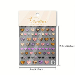 3D Nail Art Sticky Tabs Summer Heart Manicure Art Sticker Decoration