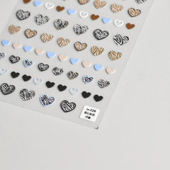 3D Nail Art Sticky Tabs Summer Heart Manicure Art Sticker Decoration