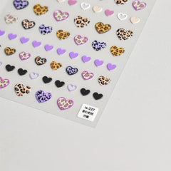 3D Nail Art Sticky Tabs Summer Heart Manicure Art Sticker Decoration