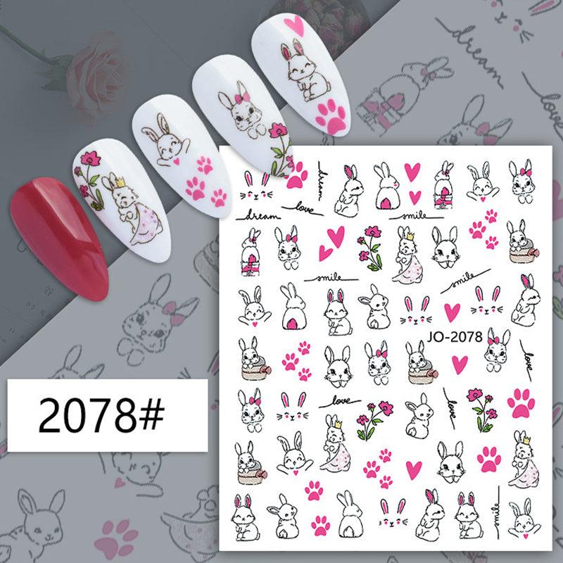 Unicorn & Rainbow Horse Nail Stickers Self-Adhesive Decals for DIY Nail Art