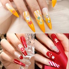 Christmas Nail Art Slices 3D Snowflake Snowman Santa Claus Charms