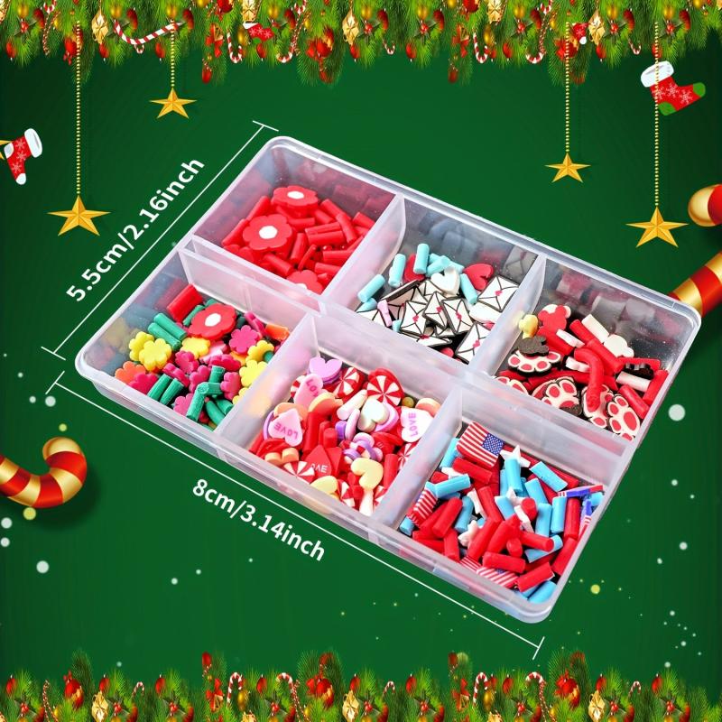 Christmas Nail Art Slices 3D Snowflake Snowman Santa Claus Charms
