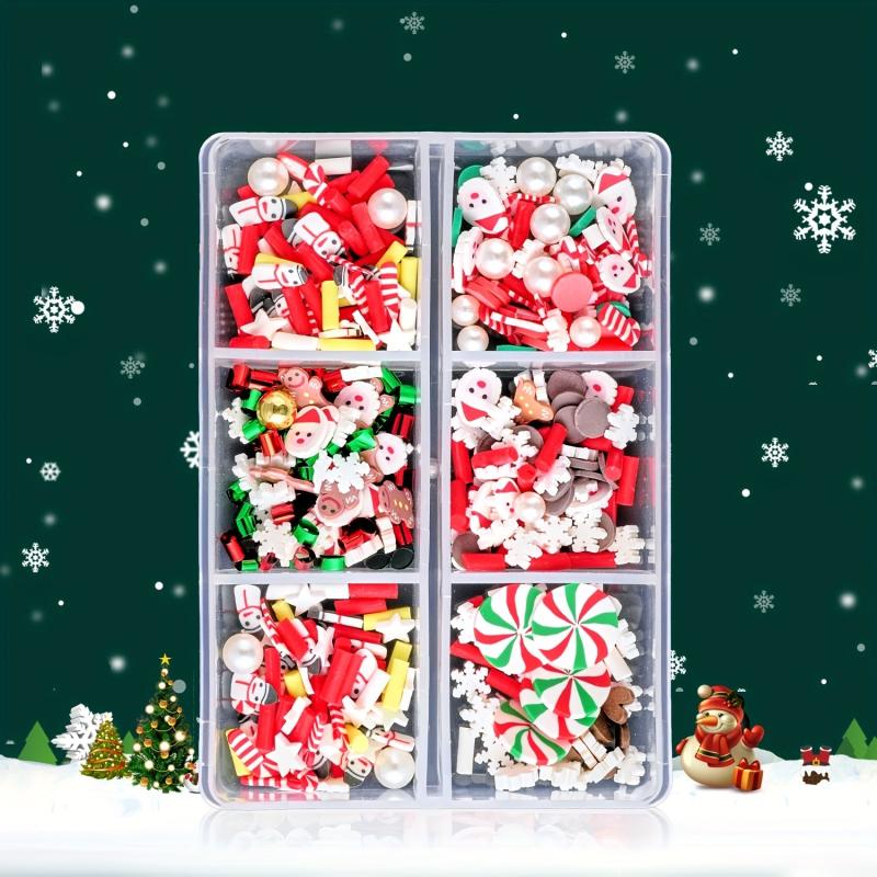 Christmas Nail Art Slices 3D Snowflake Snowman Santa Claus Charms