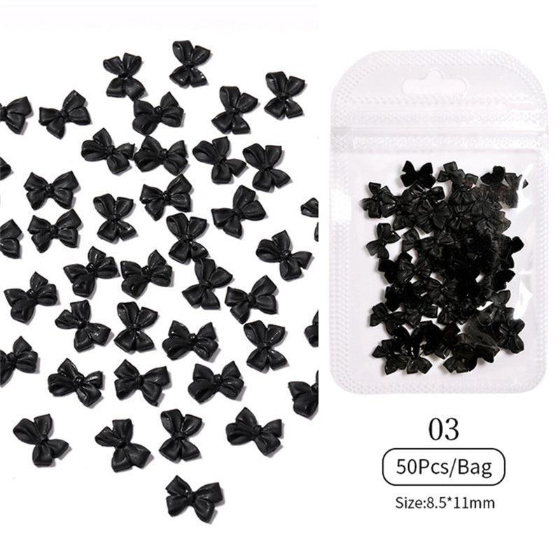 50pcs Lollipop Nail Decorations with Bow Knot