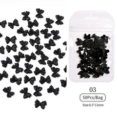 50pcs Lollipop Nail Decorations with Bow Knot