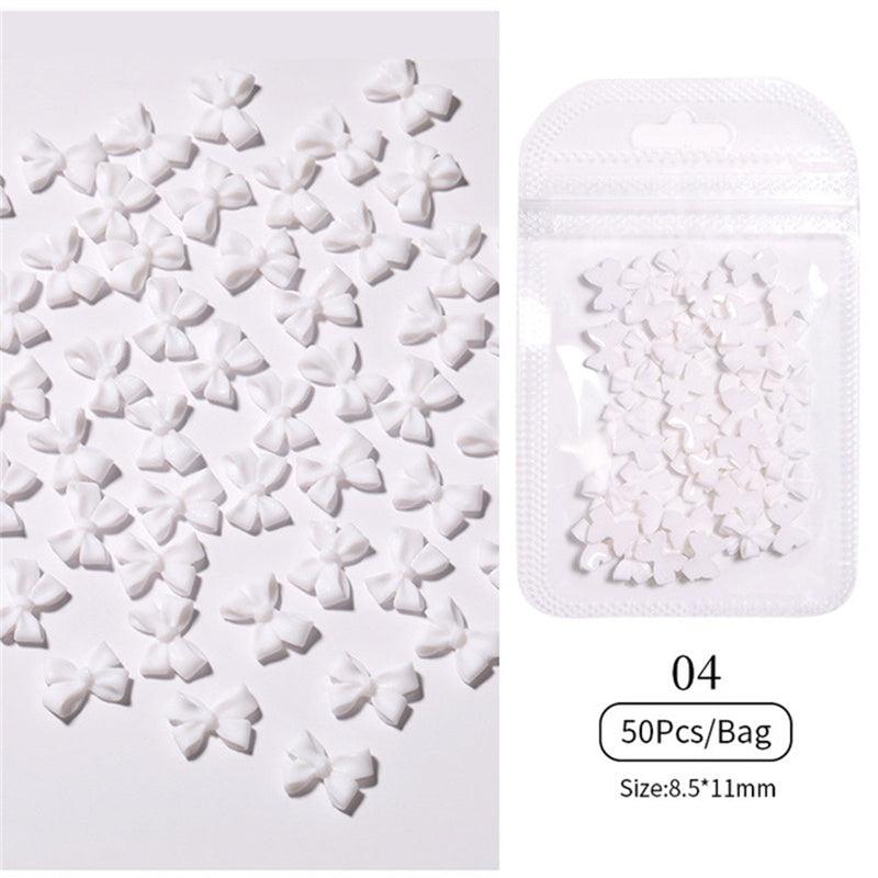 50pcs Lollipop Nail Decorations with Bow Knot