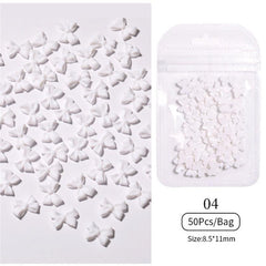 50pcs Lollipop Nail Decorations with Bow Knot