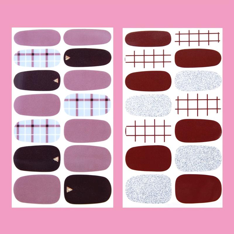 Self Adhesive Nail Polish Decal Tip Full Wrap Sticker with Nail File