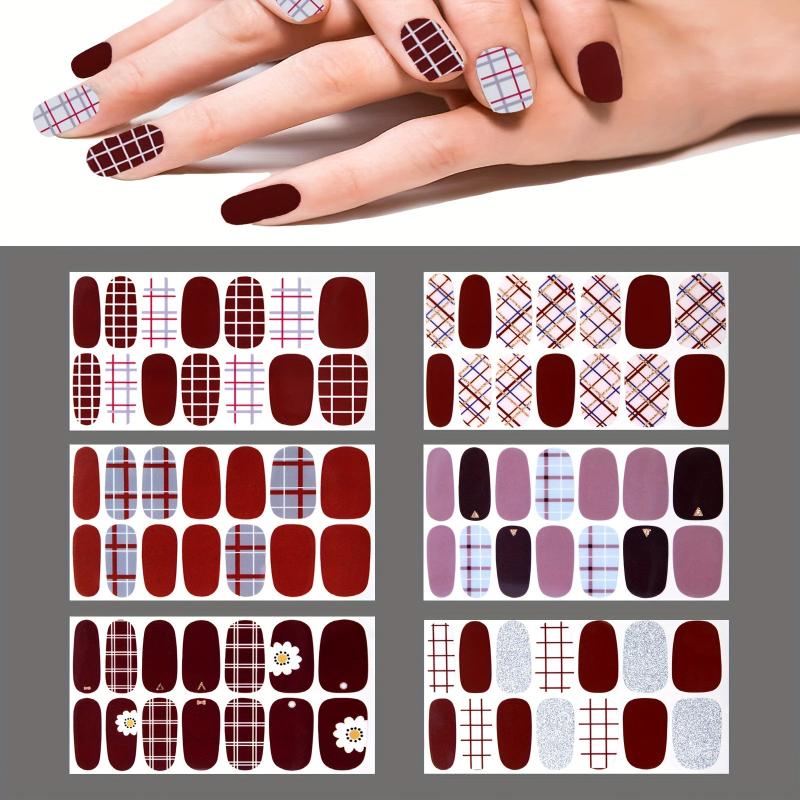 Self Adhesive Nail Polish Decal Tip Full Wrap Sticker with Nail File