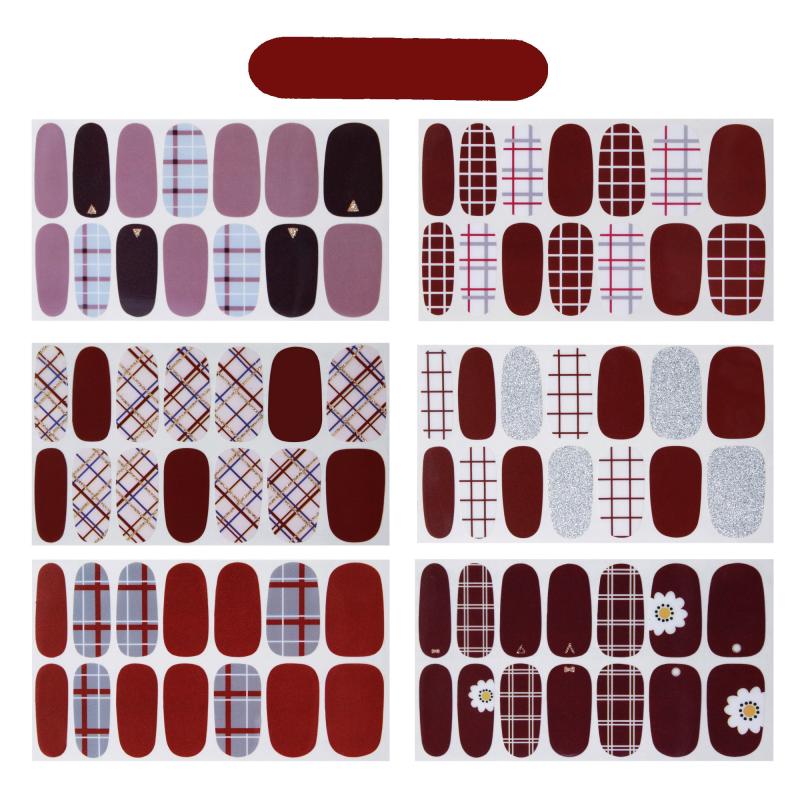 Self Adhesive Nail Polish Decal Tip Full Wrap Sticker with Nail File