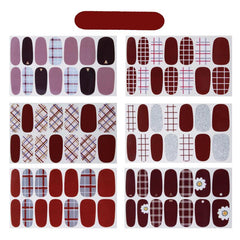 Self Adhesive Nail Polish Decal Tip Full Wrap Sticker with Nail File