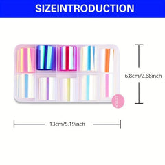 Aurora Laser Glass Nail Foil Stickers DIY & Salon Kit