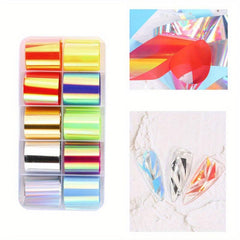 Aurora Laser Glass Nail Foil Stickers DIY & Salon Kit