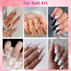 2000 Pcs Flatback Nail Pearls Set With Tweezers And Pen