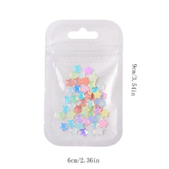 50pcs Star Nail Rhinestones Flat Back Star Nail Charms Multiple Colors