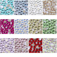 50pcs Star Nail Rhinestones Flat Back Star Nail Charms Multiple Colors