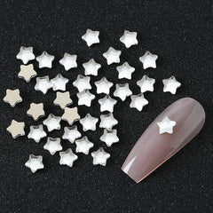 50pcs Star Nail Rhinestones Flat Back Star Nail Charms Multiple Colors