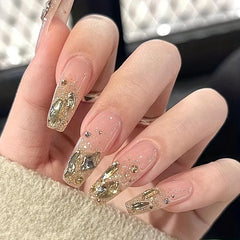 3pcs Mixed Shaped Crystal Glass Nail Art Gemstones for DIY or Nails Salons