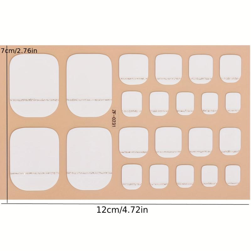 Solid Nail Polish Strips Full Nail Stickers With Glitter