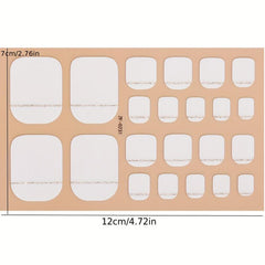 Solid Nail Polish Strips Full Nail Stickers With Glitter