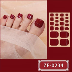 Solid Nail Polish Strips Full Nail Stickers With Glitter