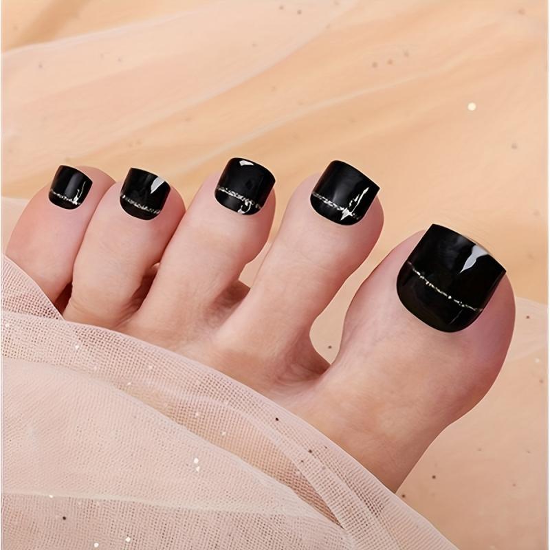 Solid Nail Polish Strips Full Nail Stickers With Glitter