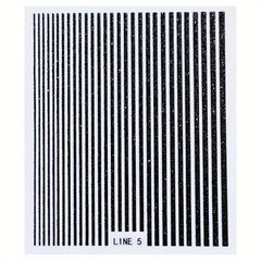 3D Glitter Lines Nail Stickers Holographic Art Metal Stripe Decals