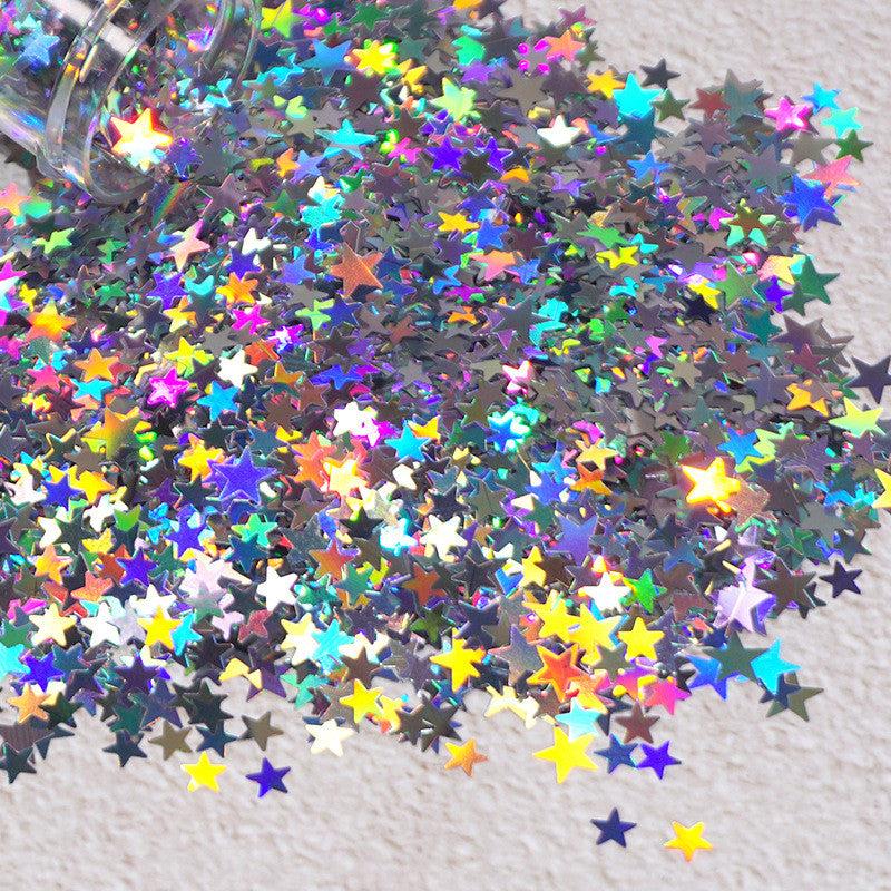 Laser Star Nail Glitter Sequins Holographic Flakes - Nail Art Supplies