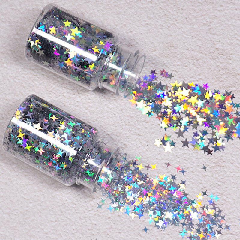 Laser Star Nail Glitter Sequins Holographic Flakes - Nail Art Supplies