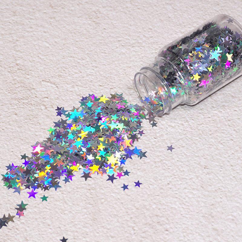 Laser Star Nail Glitter Sequins Holographic Flakes - Nail Art Supplies
