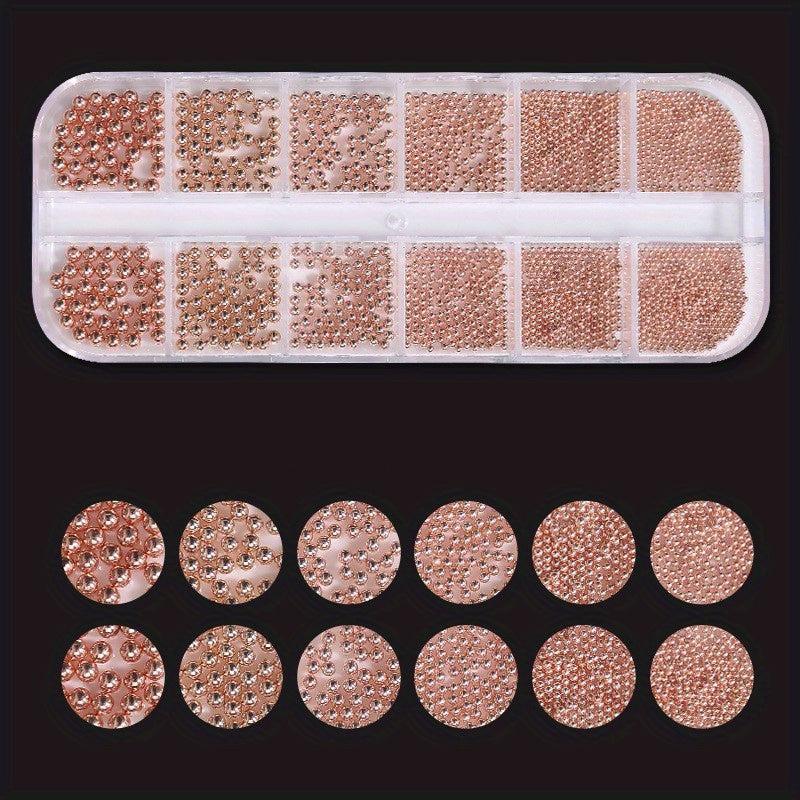 Nail Caviar Beads Nail Art Metal Mini Beads Size Round Steel Ball Beads