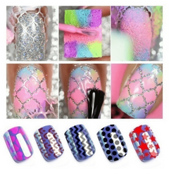 24 Sheets Nail Vinyls Stencil Stickers Set for Nail Art