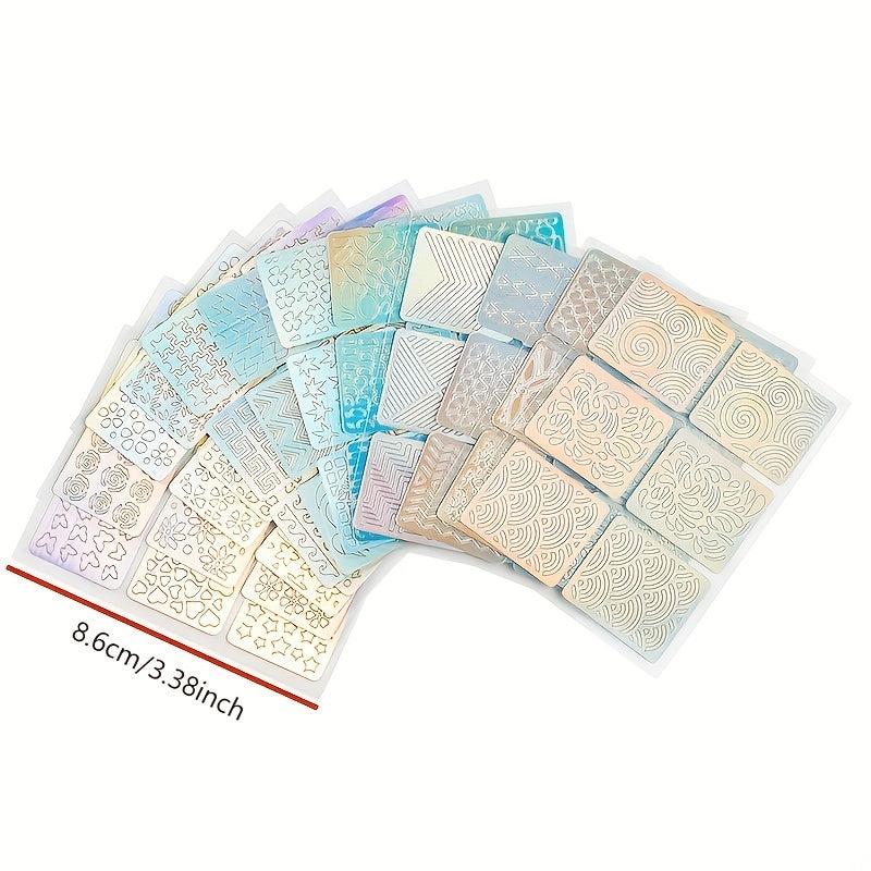 24 Sheets Nail Vinyls Stencil Stickers Set for Nail Art