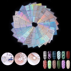 24 Sheets Nail Vinyls Stencil Stickers Set for Nail Art