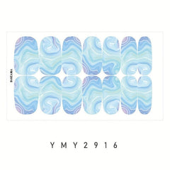 Marble Nail Polish Stickers Self Adhesive Nail Art Decal Strips