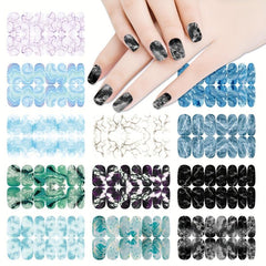 Marble Nail Polish Stickers Self Adhesive Nail Art Decal Strips