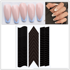 2pcs French Manicure Nail Stickers Nail Art Tips Guides - DIY Decoration