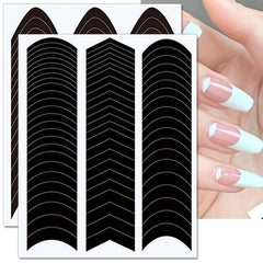 2pcs French Manicure Nail Stickers Nail Art Tips Guides - DIY Decoration