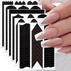 2pcs French Manicure Nail Stickers Nail Art Tips Guides - DIY Decoration