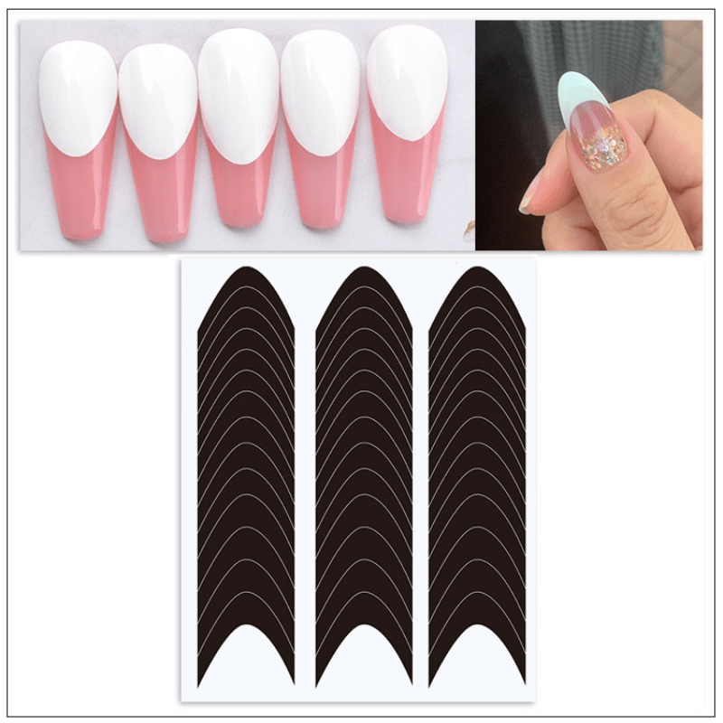 2pcs French Manicure Nail Stickers Nail Art Tips Guides - DIY Decoration